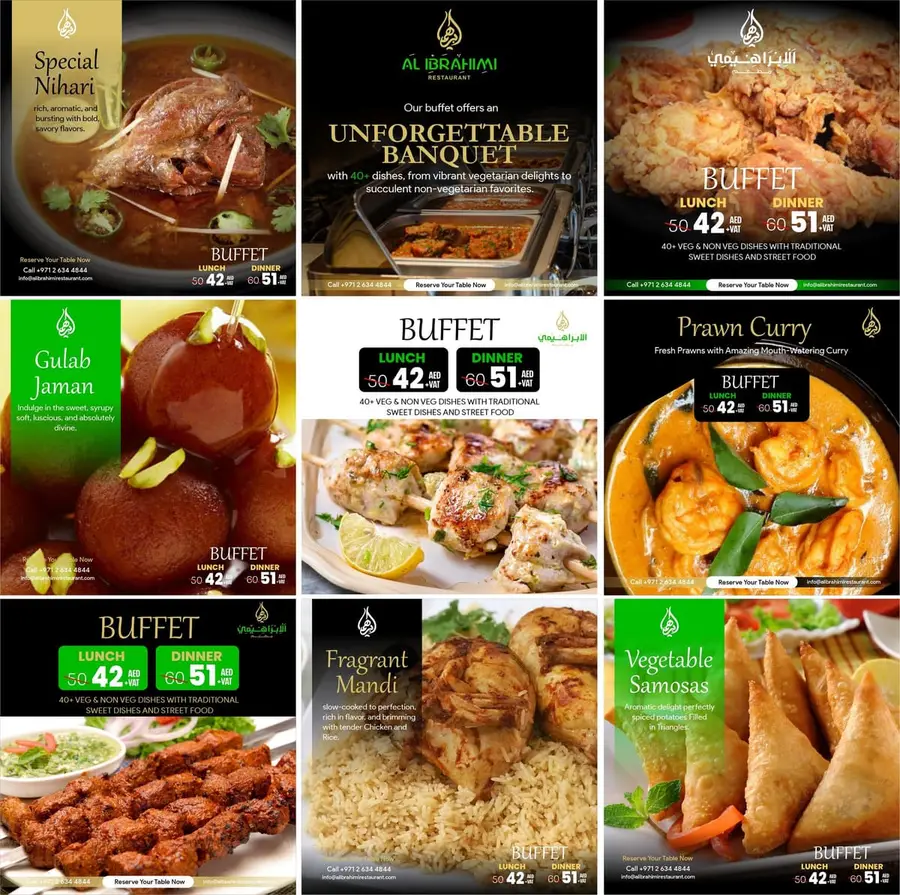 Social media grid design for Abu Dhabi Ibrahimi